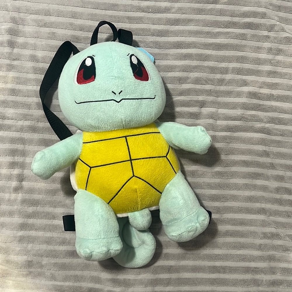 Pokemon Squirtle Nintendo 15" inches Plush Backpack Adjustable Straps 2017